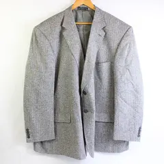 Stanley Blacker Men's 54R Gray Herringbone Silk Blend Suit Jacket