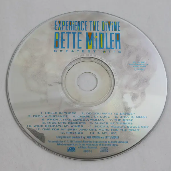 Bette Midler Experience the Divine Greatest Hits CD, 1993 7 82497-2 