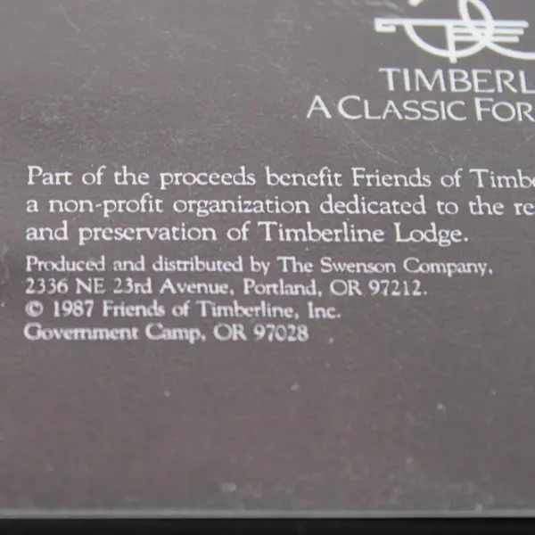 VHS Tape The Builders of Timberline Lodge The History of a Classic 1987