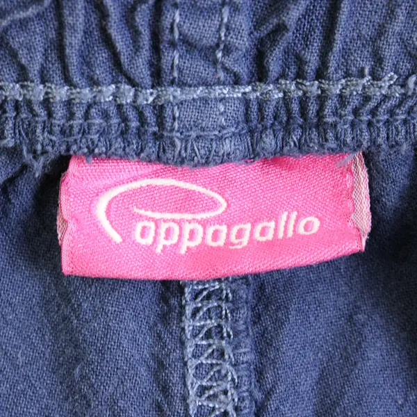 Cappagallo Women’s S Blue Elastic Drawstring Waist 100% Cotton Cuffed Capris