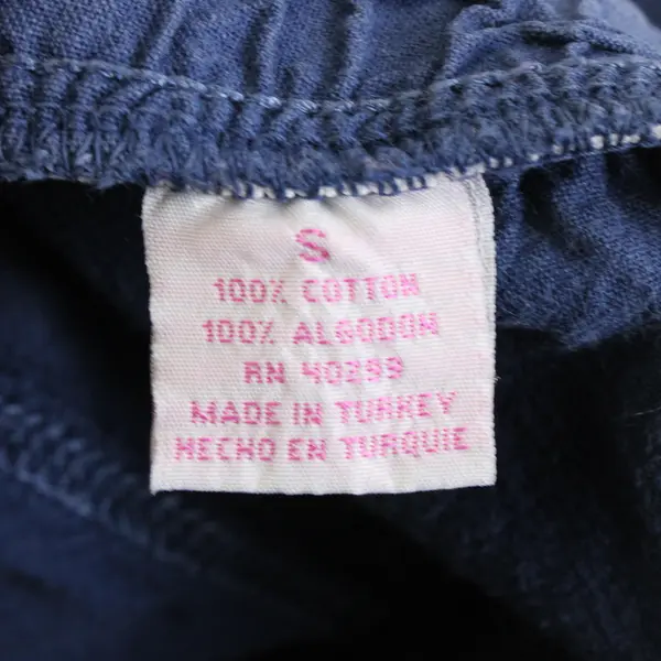 Cappagallo Women’s S Blue Elastic Drawstring Waist 100% Cotton Cuffed Capris