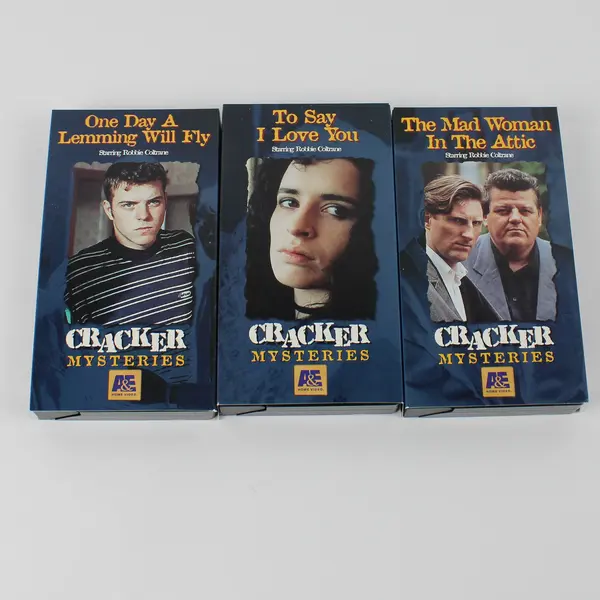 Cracker Mysteries 3 VHS Box Set 1993 A&E Home Video Vol 1 - 3 Robbie Coltrane
