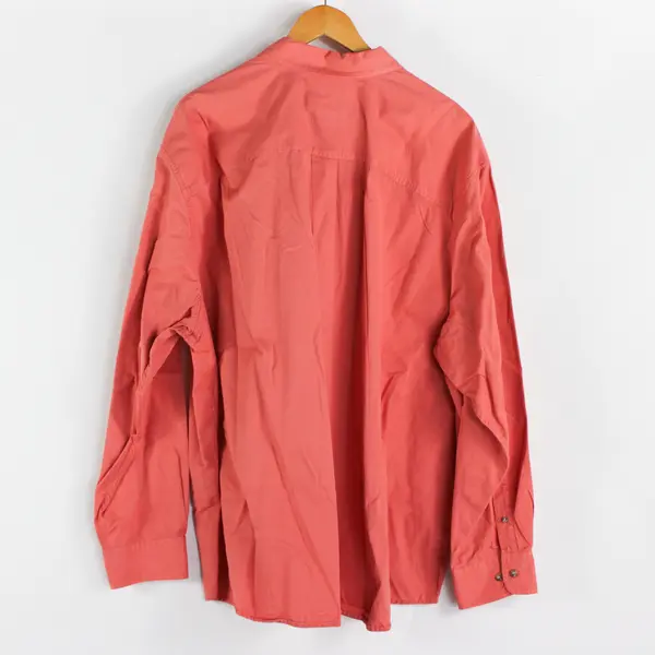 Eddie Bauer Men's 3XL Salmon 100% Cotton Long Sleeve Button Up Collared Shirt