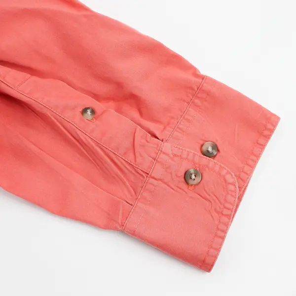 Eddie Bauer Men's 3XL Salmon 100% Cotton Long Sleeve Button Up Collared Shirt