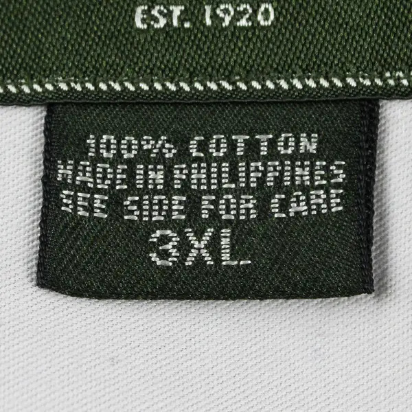 Eddie Bauer Men's 3XL Off-White 100% Cotton Long Sleeve Button Up Collared Shirt