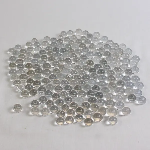 Lot Of 197 Unbranded Matching Glass Stones/Pebbles Clear Iridescent Sphere
