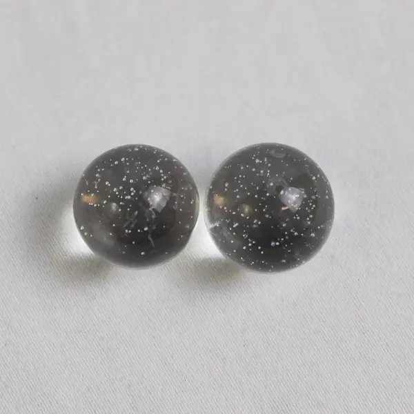 Lot Of 197 Unbranded Matching Glass Stones/Pebbles Clear Iridescent Sphere