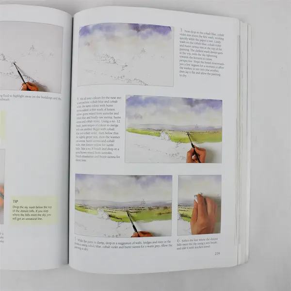 Watercolor Tips and Techniques Paperback Book - Step-by-Step Art Instruction