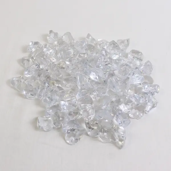 Lot Of 85 Unbranded Matching Clear Plastic Stones/Pebbles Rock/Gem Shaped