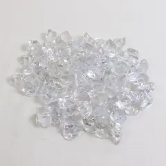 Lot Of 85 Unbranded Matching Clear Plastic Stones/Pebbles Rock/Gem Shaped