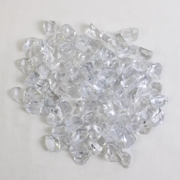 Lot Of 85 Unbranded Matching Clear Plastic Stones/Pebbles Rock/Gem Shaped