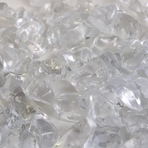 Lot Of 85 Unbranded Matching Clear Plastic Stones/Pebbles Rock/Gem Shaped