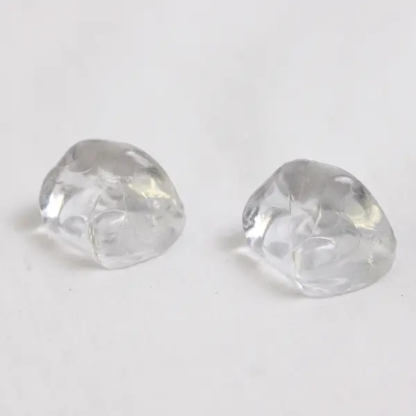 Lot Of 85 Unbranded Matching Clear Plastic Stones/Pebbles Rock/Gem Shaped