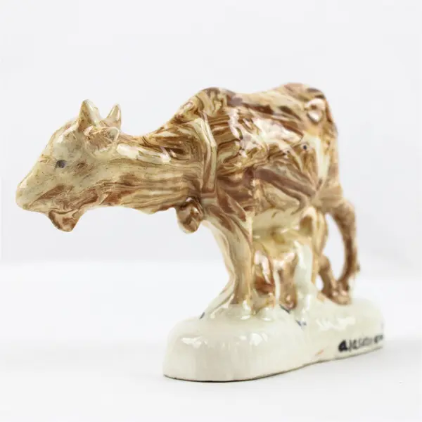 Vintage 1993 Alaskan Clay Goat Figurine Signed Deb Collectible