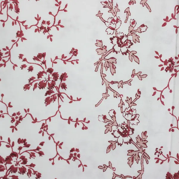 Lot of 2 Unbranded Cotton Blend Standard Pillow Cases Off-White Floral