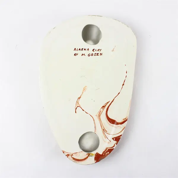 Vintage Alaskan Clay Ashtray Footprint Signed M. Gesin