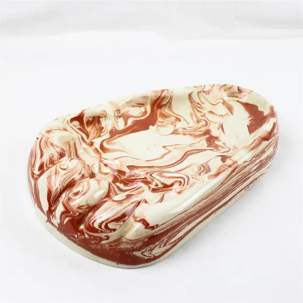 Vintage Alaskan Clay Ashtray Footprint Signed M. Gesin