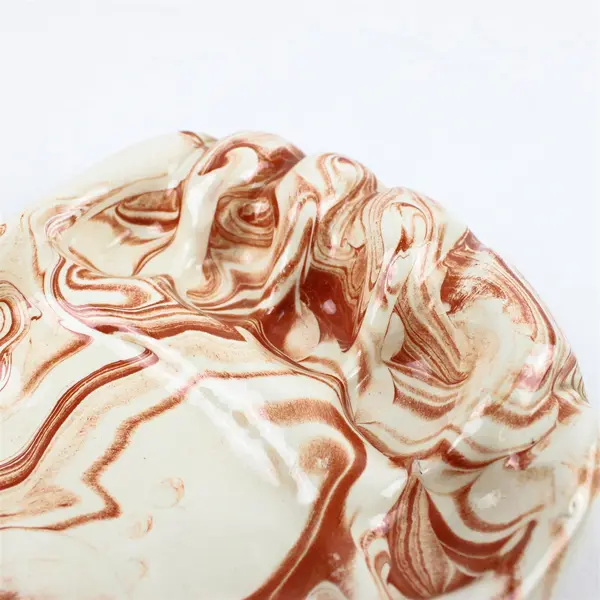 Vintage Alaskan Clay Ashtray Footprint Signed M. Gesin