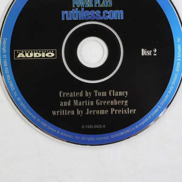 Tom Clancy's Power Plays Ruthless 3 Audio CD Set, Read by Jay O. Sanders, 1998