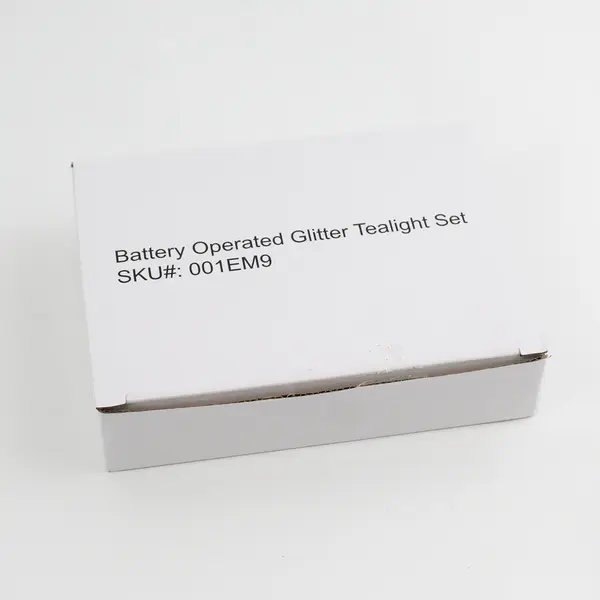 Lot of 12 Glittery Battery Operated Flameless Tea Lights Red Gold Green Silver