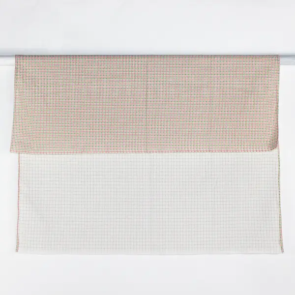 Unbranded Pink, Green and White Checked Plaid Print - 1yd - 39"Wx44"L