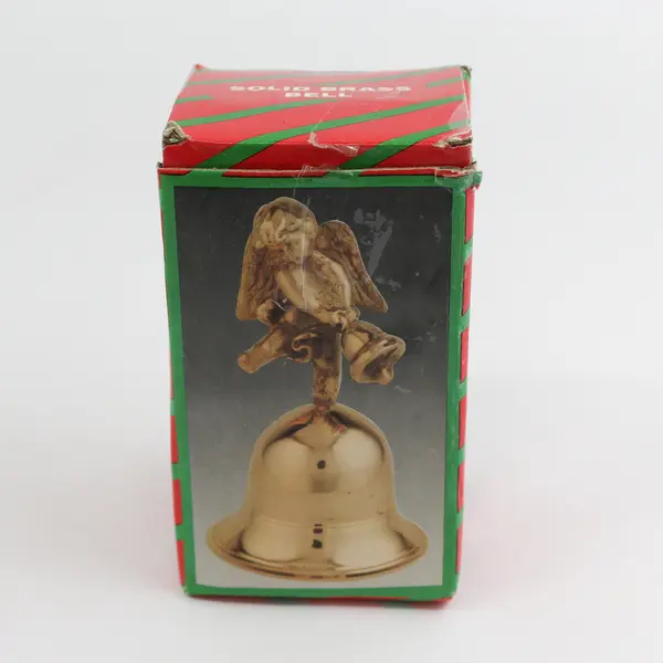 Vintage World Bazaars Inc. Solid Brass Bell with Cherub Topper Playing Bell