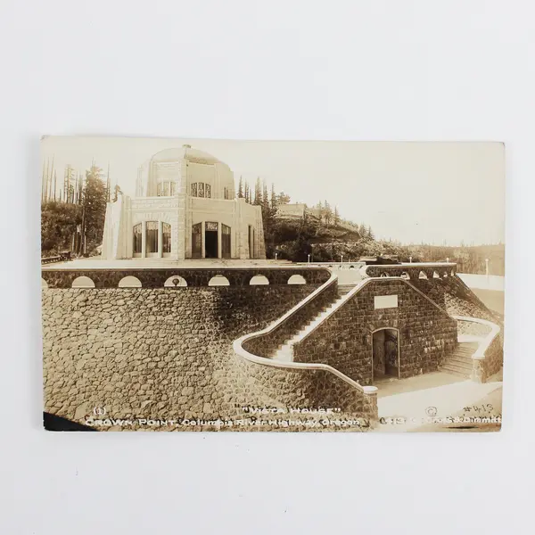 Lot Of 2 Columbia River Highway Oregon RPPC Postcards Vista House Bishops Cap