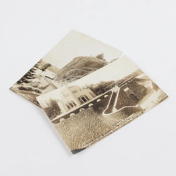 Lot Of 2 Columbia River Highway Oregon RPPC Postcards Vista House Bishops Cap