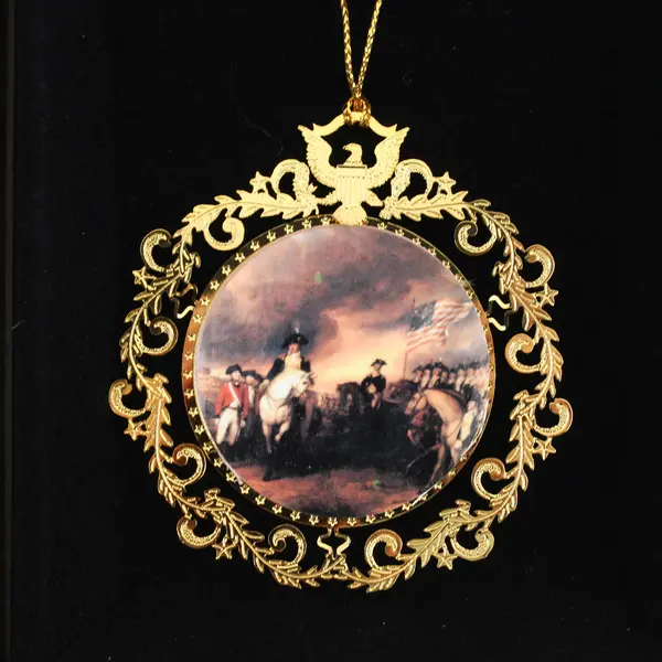 Gold Filigree Victory at Yorktown Christmas Ornament