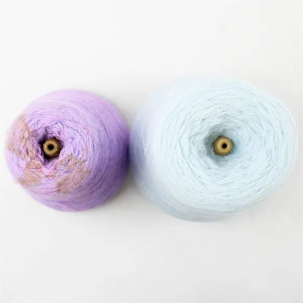 Lot of 2 Purple & Blue Yarn Skeins for Knitting Crochet Crafts