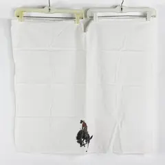 Vintage Unbranded Cowboy Bronco Design Cotton Tea Towel 27"x30"