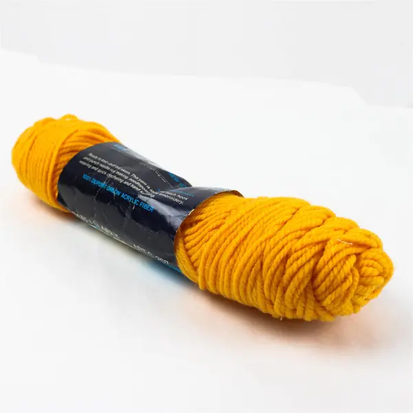 Mixed Lot of 2 Skeins Blue Yellow Green Yarn with Small Crochet