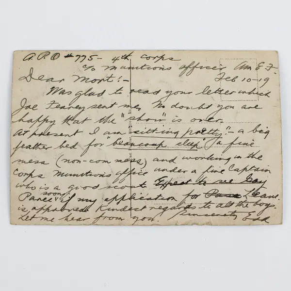 Burg Cochem mit Cochem und Cond. Castle Litho Postcard 1919 Soldier Message