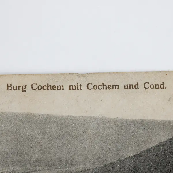 Burg Cochem mit Cochem und Cond. Castle Litho Postcard 1919 Soldier Message