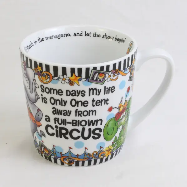 Suzy Toronto "My Life Is Like A Circus" Ceramic Coffee/Tea Mug 4" 2016