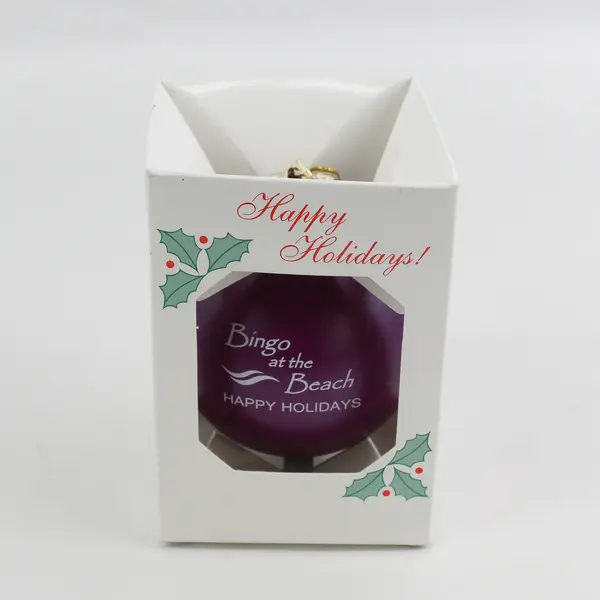 Lot of 4 Galactic Chinook Winds Casino Glass Ball Christmas Ornaments