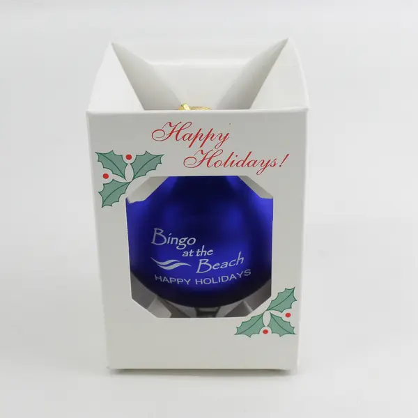 Lot of 4 Galactic Chinook Winds Casino Glass Ball Christmas Ornaments