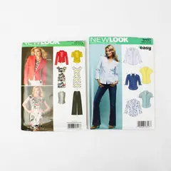 Lot of 2 New Look Sewing Patterns 6013A (4-16) & 6407A (10-22)