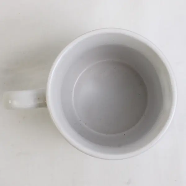 Starbucks White Food Print Ceramic Espresso Coffee Mug 7.8 Fl Oz 3" Tall