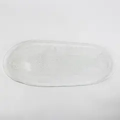 Large Clear Glass Fish Serving Platter Salmon 19"x7.5"