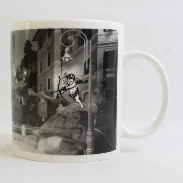 Starbucks Cupid/Cherub With Couple Ceramic Tea/Coffee Mug 4.25" Tall 1998