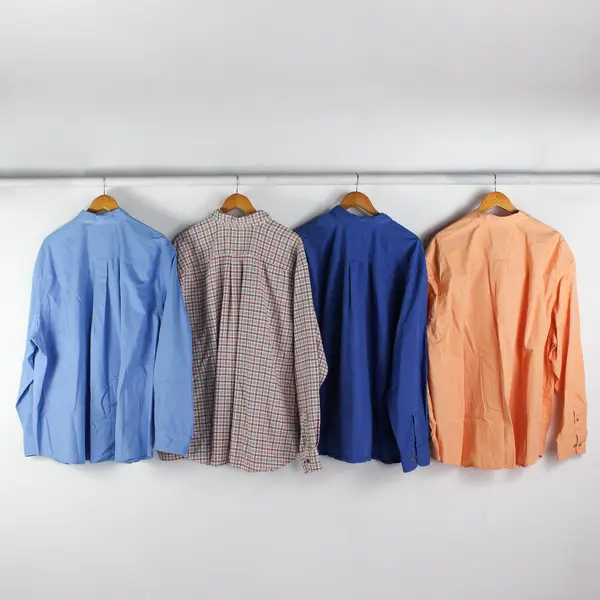 Lot of 4 Vtg Eddie Bauer Men's 3XL 100% Cotton Button-Up Shirts Stained/Upcycle 