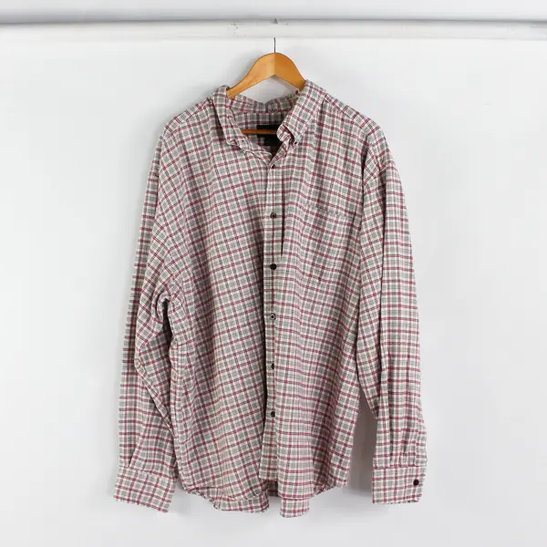 Lot of 4 Vtg Eddie Bauer Men's 3XL 100% Cotton Button-Up Shirts Stained/Upcycle 