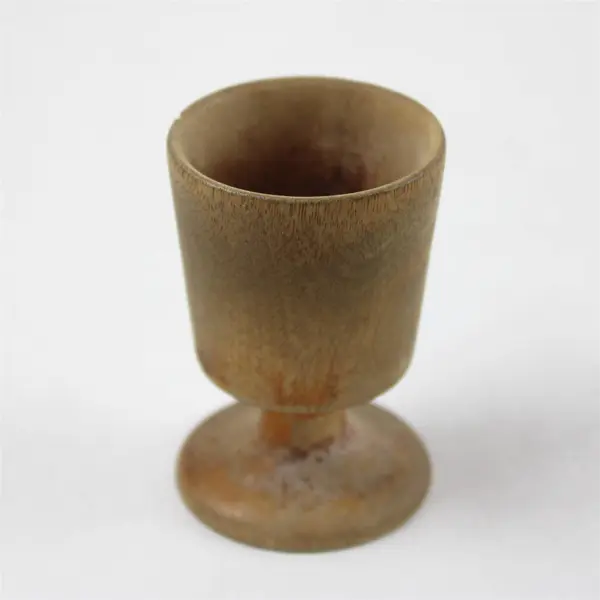 Handcrafted Aspen Wood Small Goblet - Rustic Turned Wooden Display Cup
