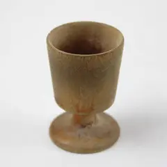 Handcrafted Aspen Wood Small Goblet - Rustic Turned Wooden Display Cup