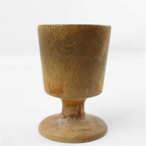 Handcrafted Aspen Wood Small Goblet - Rustic Turned Wooden Display Cup