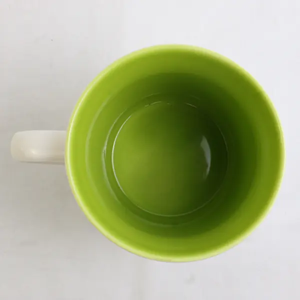 Starbucks White/Green Cafe Estima Blend Ceramic Tea/Coffee Mug 4.25" Tall 2005