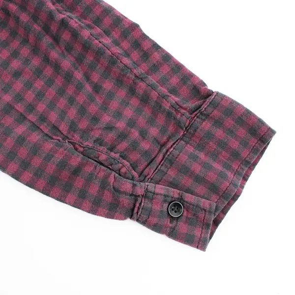 Terra & Sky Women's 2X Plus Size Purple Plaid 100% Cotton Button Up Shirt