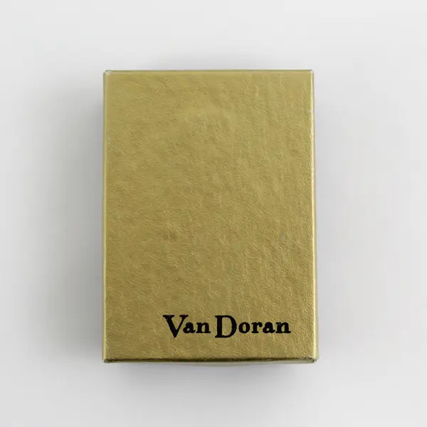 Van Doran Ruby And Rhinestone Pendant Necklace With 18” Gold Tone Chain