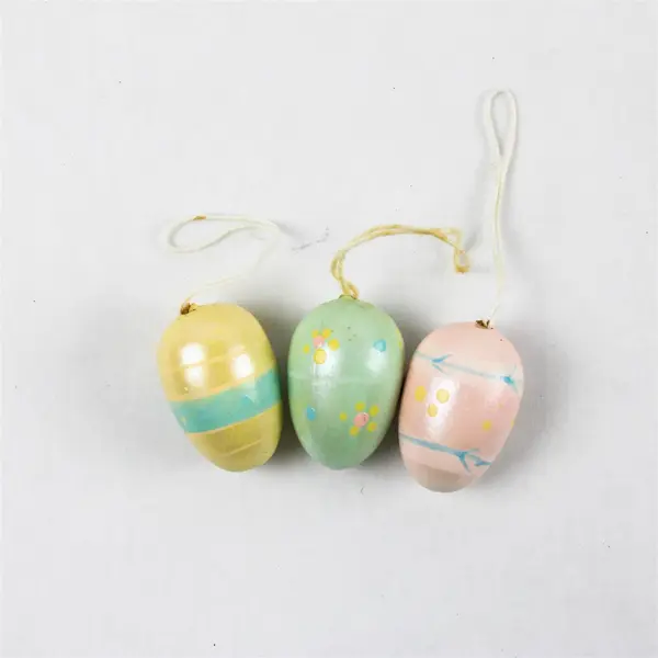Set of 24 Pastel Easter Egg Ornaments Lightweight Holiday Decor
